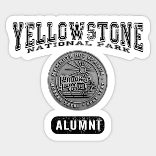 Mammoth Hot Springs Alumni Yellowstone National Park (for light items) Sticker